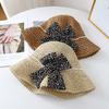 Spring Vacation Bow Spotted Straw Hat Women's New Sunshade Beach Hat