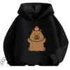 Loose Comfy Spring Autumn Hoodie Capybara Trendy Animal Motif Casual All Match Streetwear For Kids