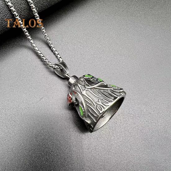 Dzwonek Luck Riding Bell Biker Guardian Lucky Bell Dzwonek ze stali tytanowej z grawerowanymi różami, wiszący dzwonek na klucze, plecak samochodowy