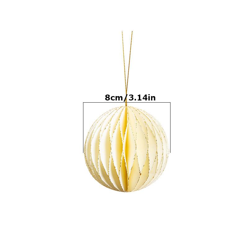 1ks Lampion Elegantní Ozdoba Slavnostní Papírová Odolná Ozdoba Klasický Vánoční Stromek Romantický Plástvový Jemný