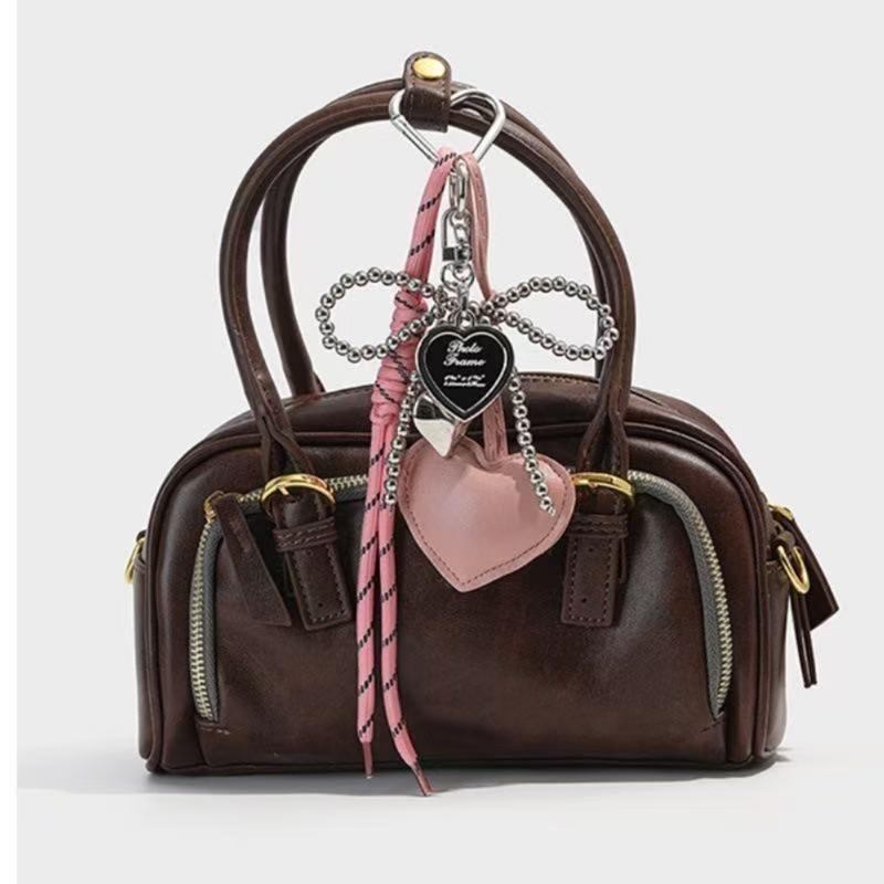 Schleife und Herzanhänger Schlüsselanhänger für Taschen und Accessoires Stilvoller Rucksackanhänger Modischer geflochtener Schlüsselband Schlüsselring