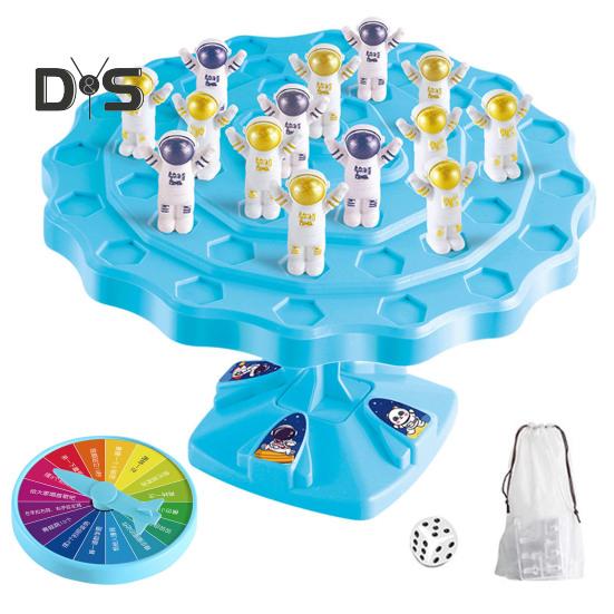 

Astronaut Balance Tree Семейная настольная игра-головоломка Игрушка для балансировки астронавтов Настольная игра с 60 мини-астронавтами для детей и взрослых Семейные встречи синий