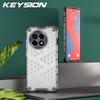KEYSION Shockproof Armor Case for OnePlus 13R 5G 1+13r Soft Silicone+PC Transparent Honeycomb Phone Cover for OnePlus Ace 5 Pro