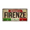 Mfoever Tin Italy License Plates for Wall Art Decoration Metal Tin Signs Vintage Tags Metal Automotive Signs For Cafe Bar Club Garage Pubs