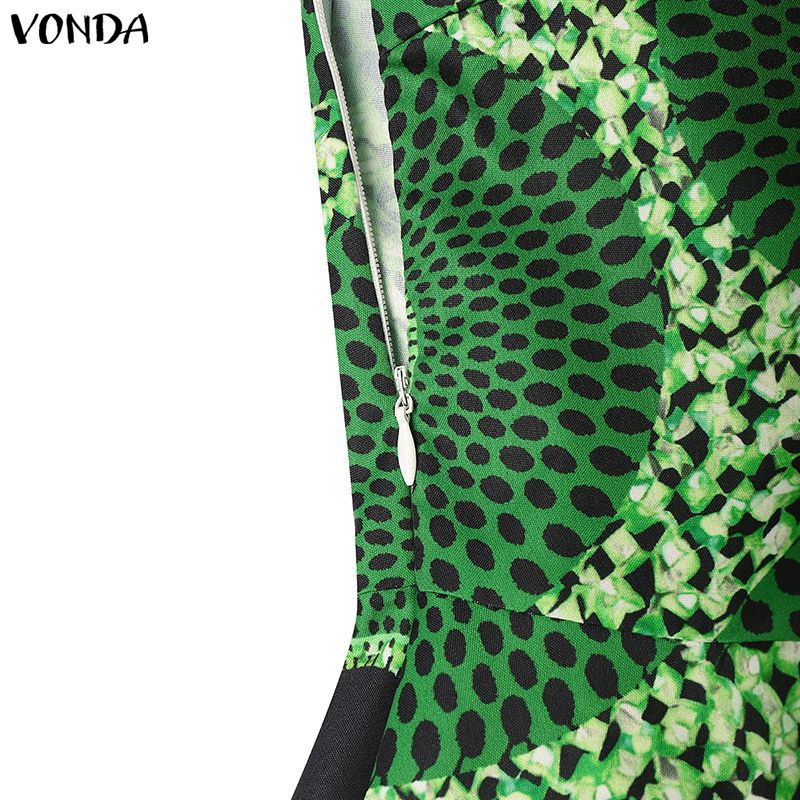 VONDA Two Piece Suit Women Sleeveless Floral Print Halter Tops and Long Pants Casual Sets