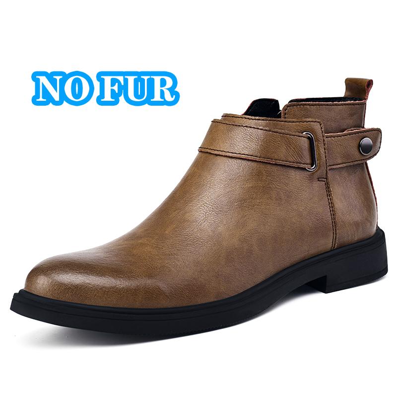 Luxury Brand Mens Chelsea Boots Classic Retro Genuine Leather Ankle Boots Fashion Slip on Walking Footwear Business Dress Botas