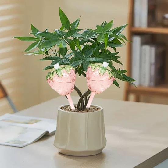 Self Watering Bulbs for Indoor Plants Mushroom Plant Watering Globes Planter Insert Strawberry Watering Bulbs for Busy Home Gardeners Potted Plants