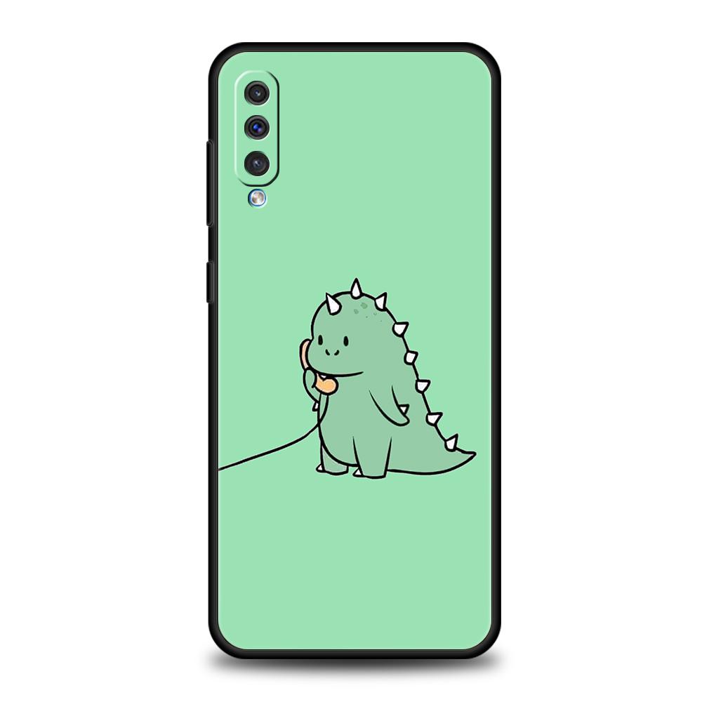 Cute Dinosaur Bear Couple Case For Samsung A15 A13 A51 A71 A41 A31 A21S A03S A05 A12 A32 A52 A22 A23 A25 A33 A53 A73 5G Cover