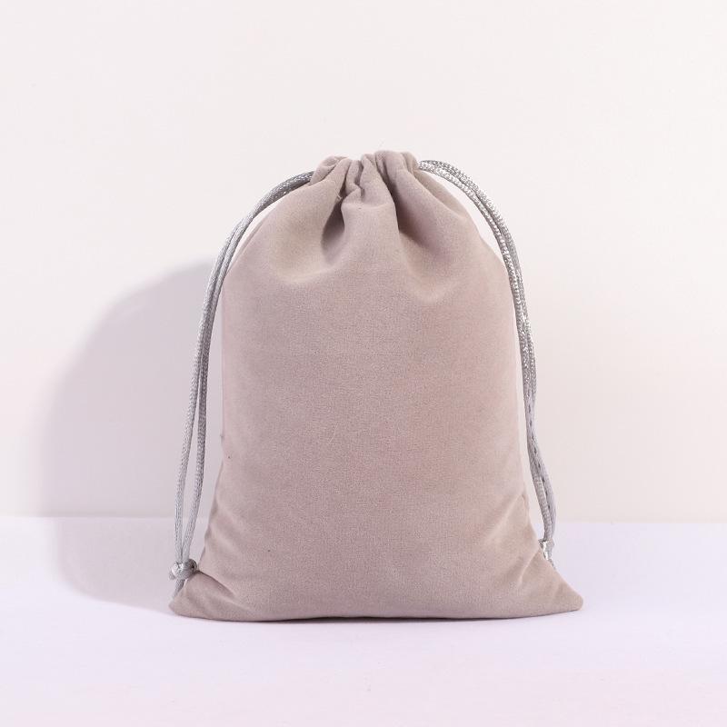 Black Custom Velvet Drawstring Jewelry Pouch