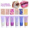 Fashion Sequins Gel Face Body Lips Sequins Eye Shadow Colorful for Stage Makeup Accessories Sequins Eye Shadow Stage Makeup New