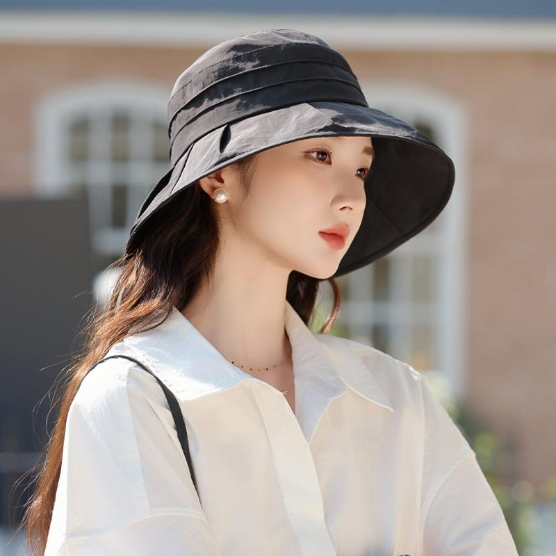 Summer New Hat Women's Sun Protection Sun Hat Premium Sense Bucket Hat Summer Outdoor Sun Hat