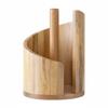 Wooden Tissue Holder with Base Countertop Paper Towel Holder Large Capacity Iron Frame Tissue Box for Dining Room Living Room
