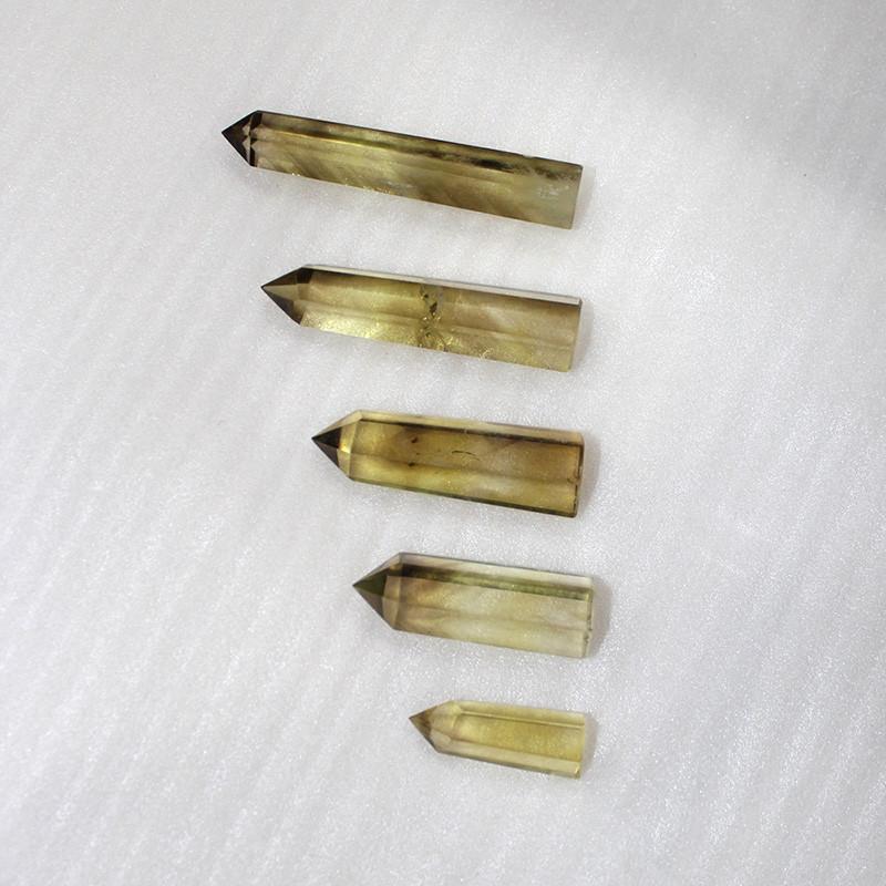 Citrine Natural Smokey Quartz Obelisk Crystal Wand Point Healing Decor Home