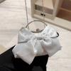 Luxury Gold Bright Silk Bowknot Evening Bag Chain Banquet Clutch Handbags Women Female
