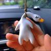 1pc Creative Color Changing Duck Car Pendant Bag Accessories With UV Color Changing Duck Roasted Duck Fly Decoration Cute Keychain Birthday Gift