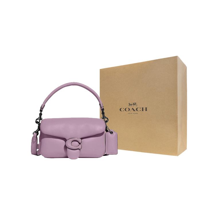 COACH Tabby Leather Cloud Bag , Shoulder Bag , Pillow Bag , Shoulder Bag , Crossbody Bag , Handbag Women's Light Purple (Unisex) Handbags