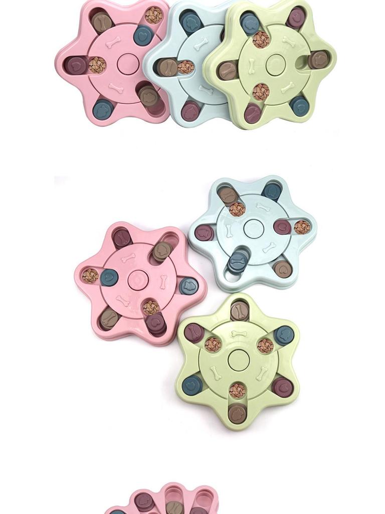 Pet Dog Puzzle Slow Feeder Bowl - Bite-Resistant, Leak-Proof Interactive Decompression Toy.
