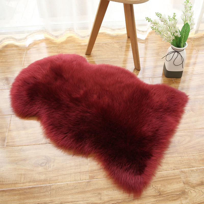 Luxury Faux Wool Plush Bedroom and Living Room Rug