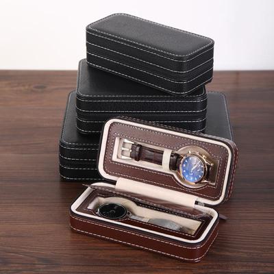 Hochwertige Retro Leder Reißverschluss Schmuck- und Uhren-Displaybox