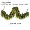 Christmas Garlands Artificial Green Pine Decoration Artificial Garland for Wreath Fireplace Tree Mantel Porch Indoor Stairs