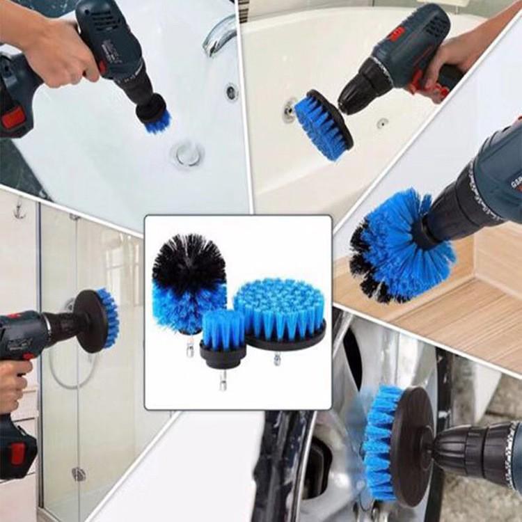 4-Piece Electric Drill Car Wash & Floor Cleaning Brush Kit