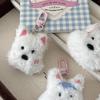 West Highland Plush Puppy Keychain - Cute, Soft Pendant, Sweet Gift for Girls and Friends.