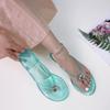 Genomskinliga PVC-tofflor Sandaler Klämmer Fötter Gelé Ballerinas Y2