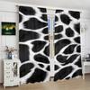 2pcs- Black and White Leopard Print Curtains   Pole Bag Curtains   Christmas Decorations   Home Decorations   Room Decorations