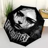 1pc Darkness Reigns: Limited Edition Outdoor Umbrella - Automatic Opening/Closing, Portable Tri-Fold Design with 8-Rib Iron Frame - Perfect Gift for F