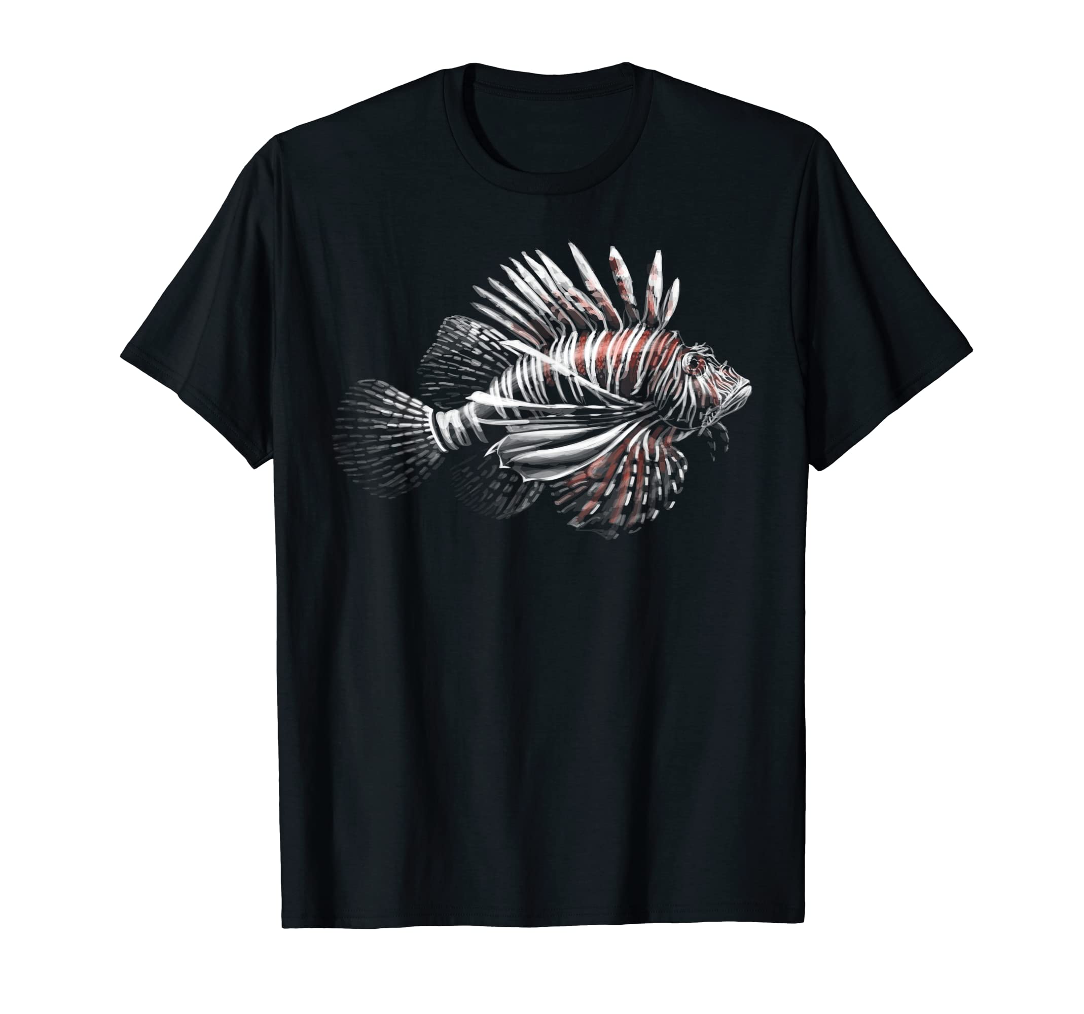 

Tropical Fish Lover s Head Portrait Black Background Theme T-Shirt