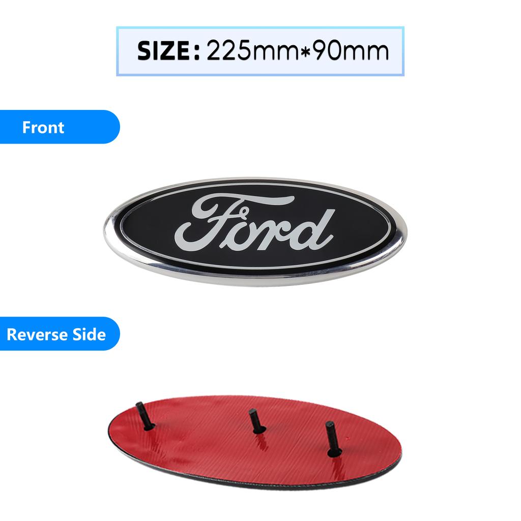 Car Rear Trunk Front Grill Sticker For Ford Grille Emblem Logo Hood Badge Focus Kuga MK7 MAX Fiesta Ranger Mondeo Mustang Escape