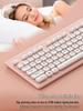 Stylish Chocolate Keyboard & Silent Wireless/Wired Mouse Set for Office/Home Use