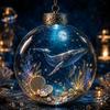 Reusable Lightweight Holiday Hanging Decor Ocean Animal Christmas Ball Ornament, 3D Marine Life Decoration, Unique Tree Baubles Beach Coastal