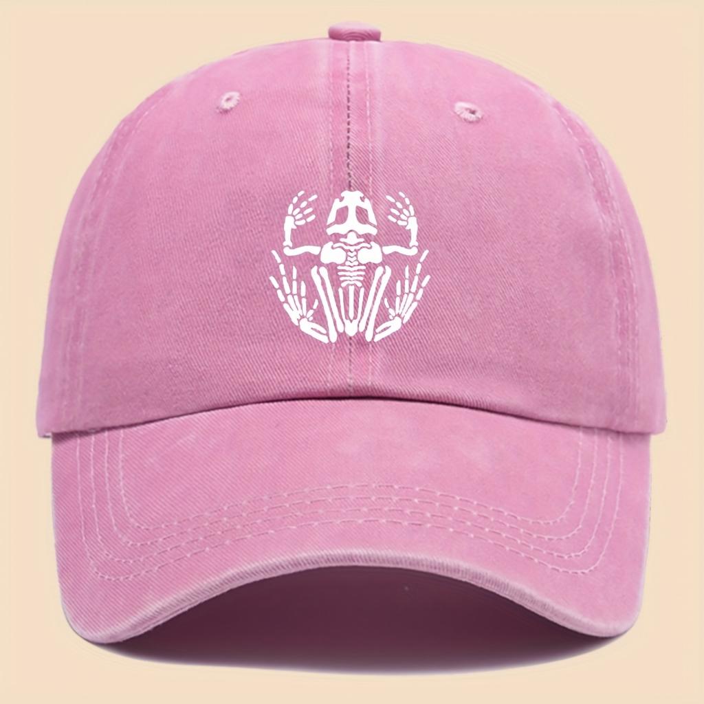 Baseballkappe mit Skelettfrosch-Aufdruck für Männer und Frauen, zum Angeln und für Outdoor-Erkundungen, Geschenk zum Vatertag und Muttertag