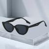 Retro Triangular Cat Eye Glasses For Women'S High-End Ins Black Small Frame Street Sunglasses Round Face Glasses