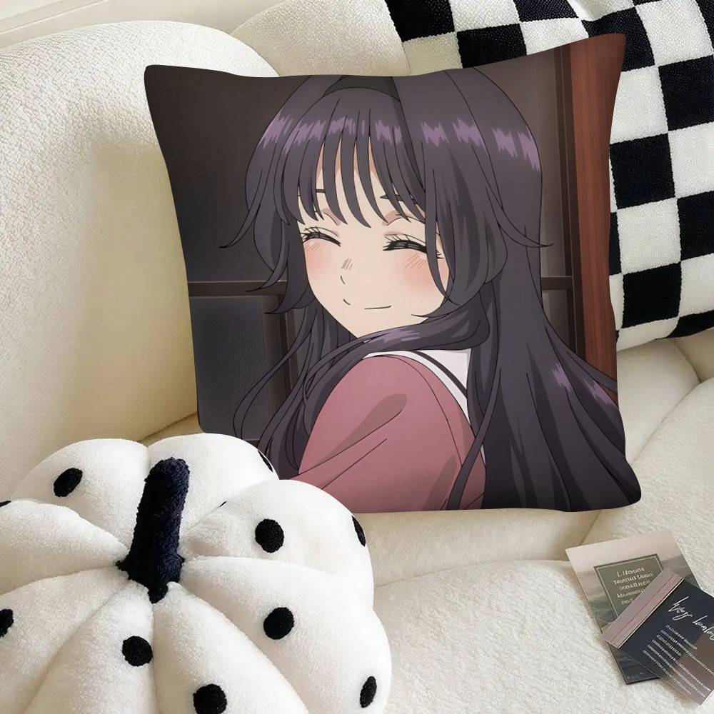 

Anime The Fragrant Flower Pillow Case Fashion Square Pillowcase Bedroom Sofa Room Ins Decoration Leisure 40x40cm16x16in