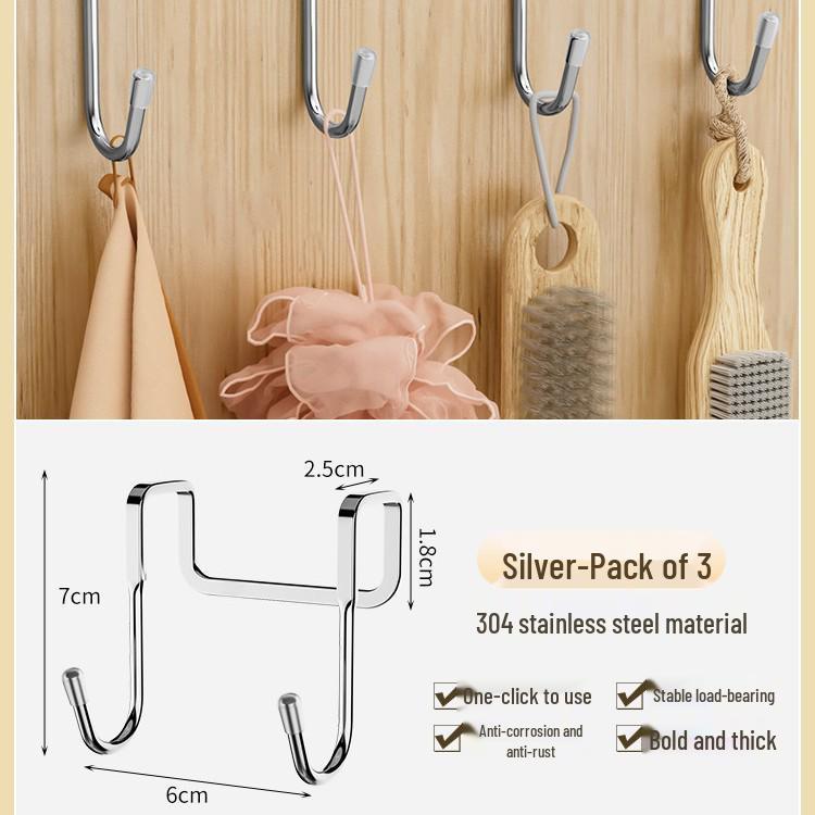 304 Stainless Steel S-Hook for Kitchen, Wardrobe, or Shoe Cabinet