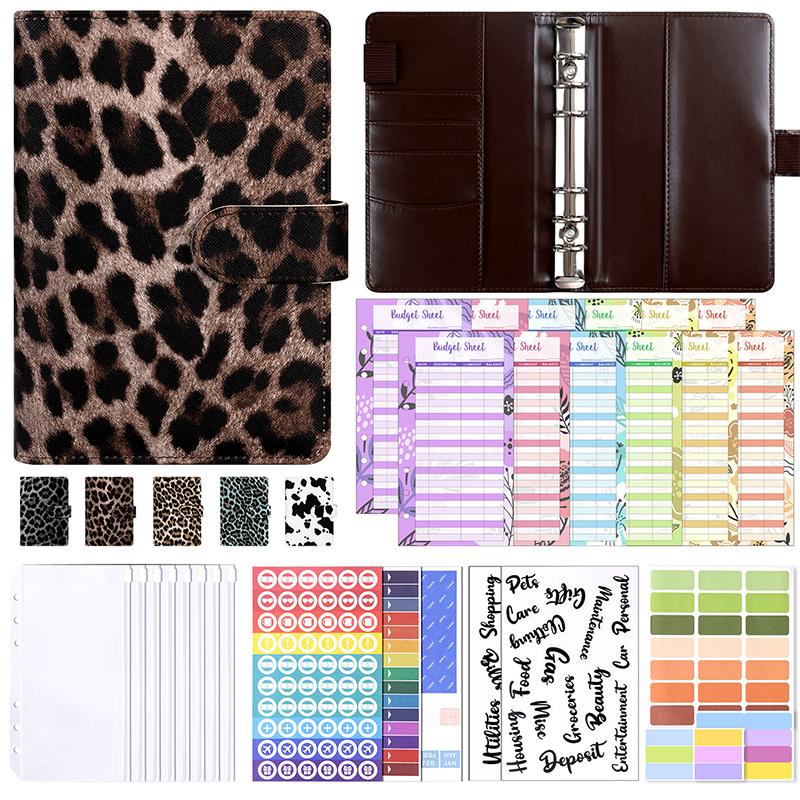 Блокнот-органайзер для бюджета из искусственной кожи формата А6, набор с системой денежных конвертов, с карманами-вкладышами для денег, для экономии бюджета, органайзер для счетов