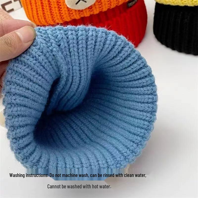 Children's Warm Frostproof Knit Wool Hat with Cute Ears for Baby Boys & Girls