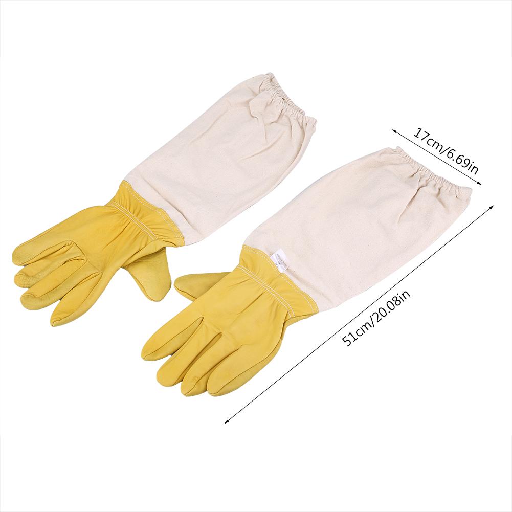 

Pair of Protective Long Sleeves Elastic Beekeeping Gloves Perfect for Beginner Beekeeper XXL