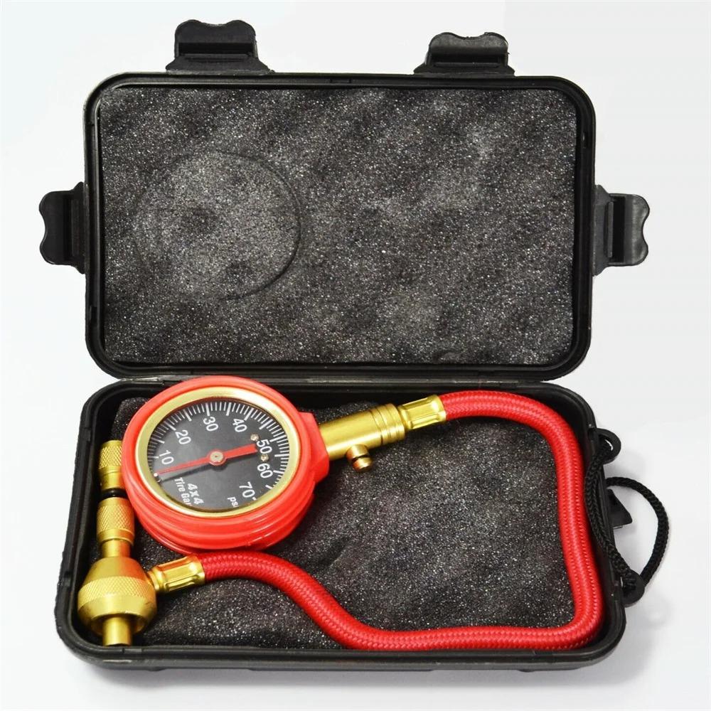 

4X4 70 PSI Стрілочний манометр тиску в шинах Допоміжний аксесуар Манометр тиску в шинах Прецизійна сталева голчаста трубка Манометр тиску в шинах