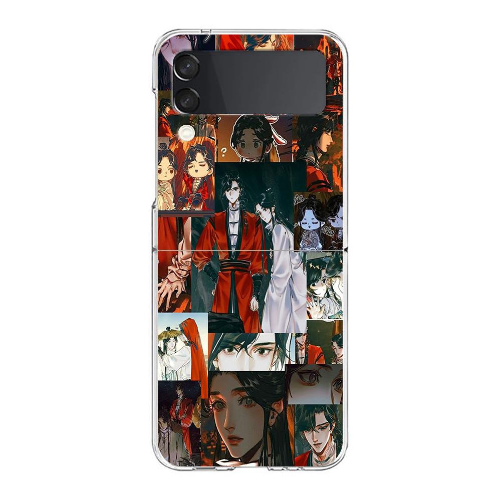 Heaven Official's Blessing Handyhülle Für Samsung Galaxy Z Flip 3 4 5 Hart Faltbar Transparent PC Bumper Für Samsung Z Flip3 Hülle