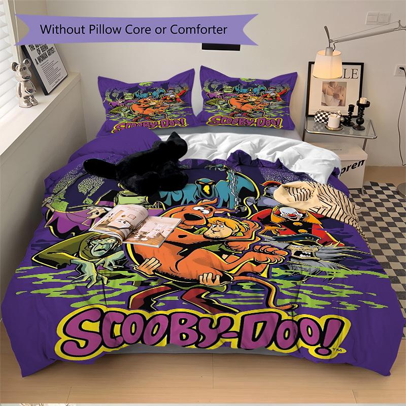 3pcs Scooby-Doo Bedding Set: Perfect for Bedroom or Guest Room. Soft and Comfortable with No Core Included Yy251031009