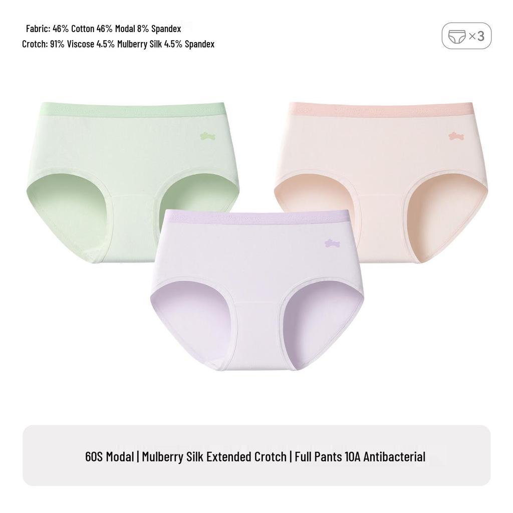 Breathable Antibacterial Modal Briefs for Puberty, Ages 12+, Junior & High School Girls