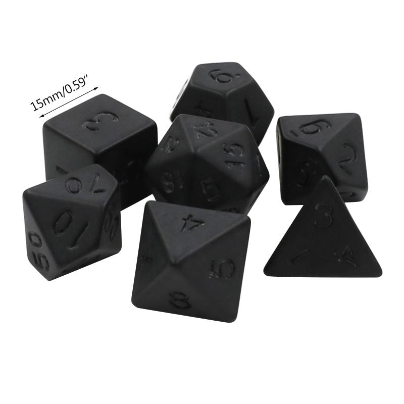 7x Polyhedral Multi Faces Acrylic Dices Game Props Educational Toy Digital Dices