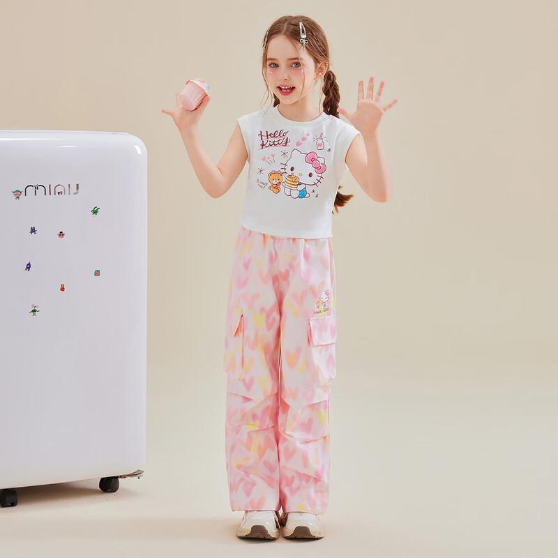 Hello Kitty Girls' Dopamine Color Block Summer Two-Piece Set