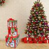 Christmas Nesting Boxes Storage Scene Prop With Bow 3-Box Nesting Christmas Decoration For Bedroom Dining Room Living Room Yard