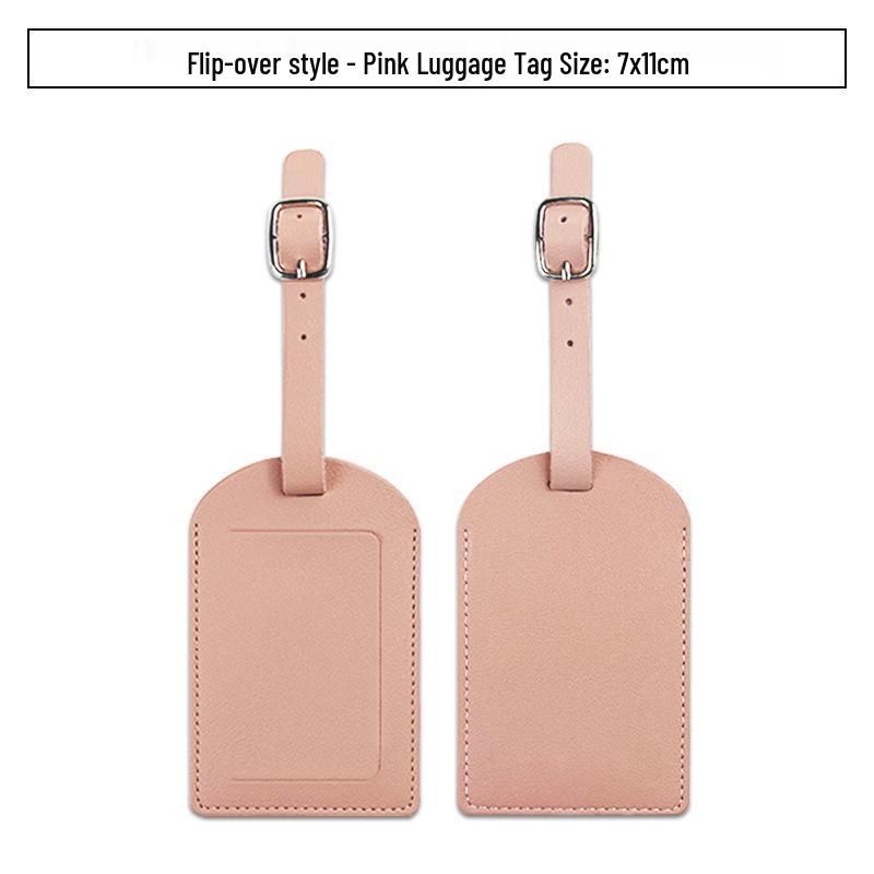 Customizable PU Leather Luggage Tag with Anti-Lost Feature and Airplane Design