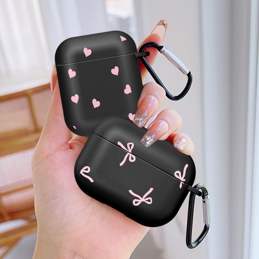 Case For Airpods Pro3 3 Pro2 2 4 1 Pro Earphone Cases Cover Cartoon Bow Heart