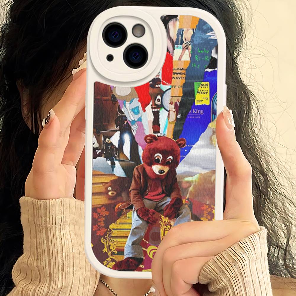 American K-Kanye Pop Rapper W-West Phone Case For IPhone 16 15 14 13 12 11 Pro Max Plus Shockproof Leather Cover
